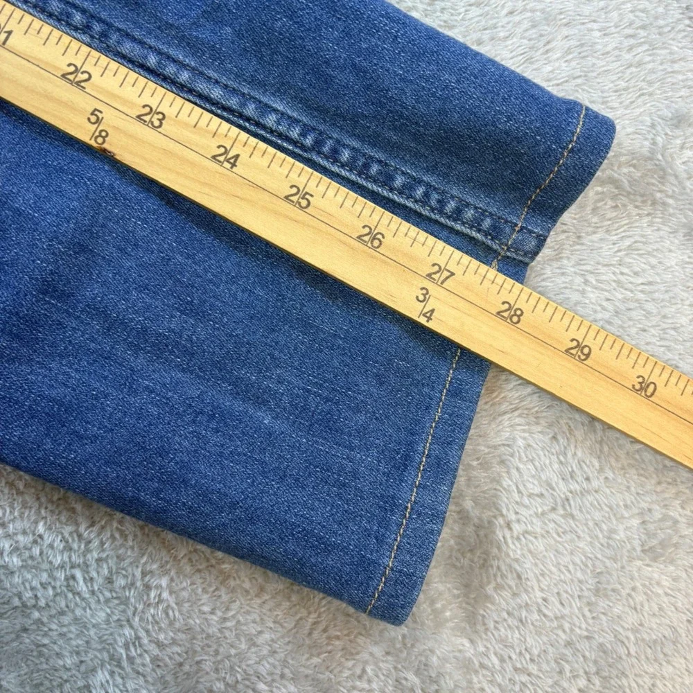 PAIGE Jeans Mens 34 (Fits 36x28) Federal Slim Straight Blue Whisker Fade Stretch